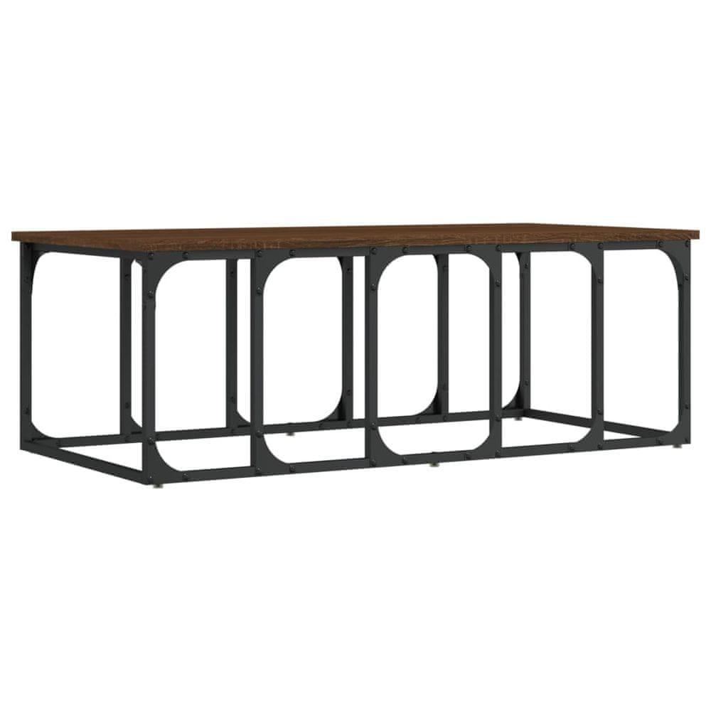 Vidaxl Konferenčný stolík hnedý dub 100x50x35,5 cm kompozitné drevo